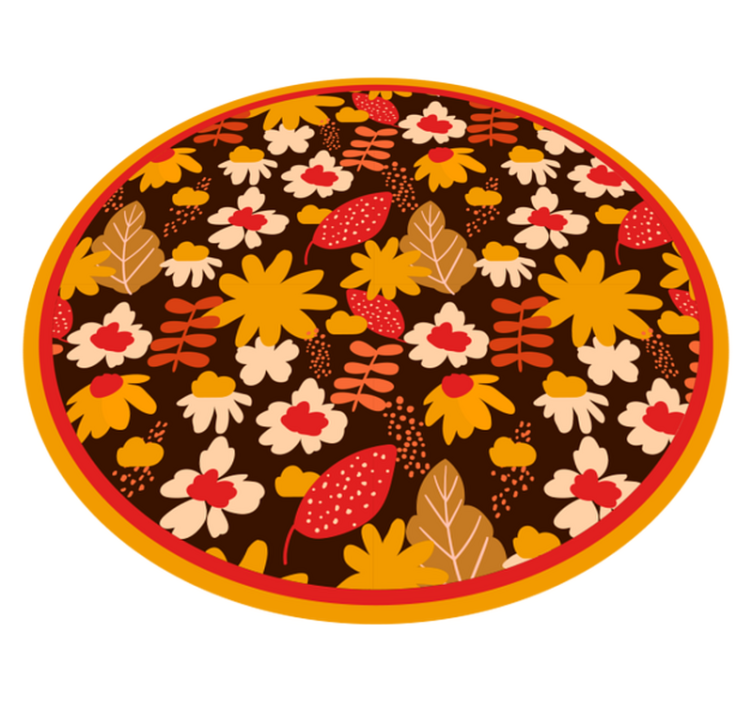 Floral Joyful Element floral vinyl carpet - TenStickers