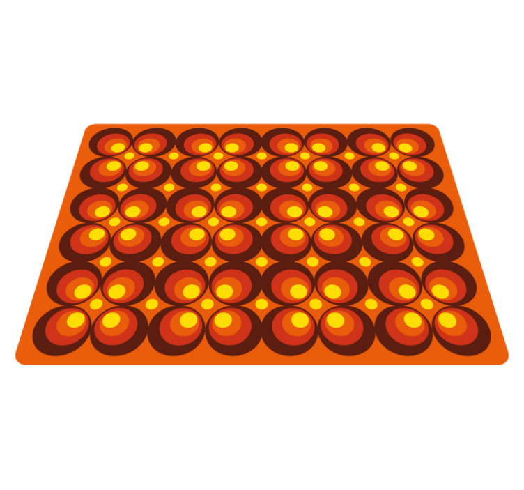 Retro Circular Patterns texture vinyl carpet - TenStickers