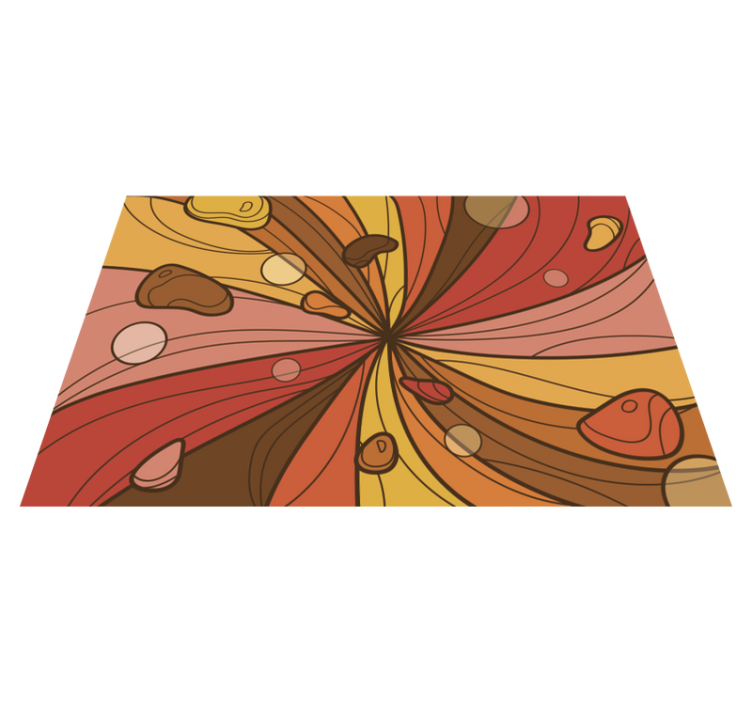 Swirling flower vintage vinyl carpet - TenStickers