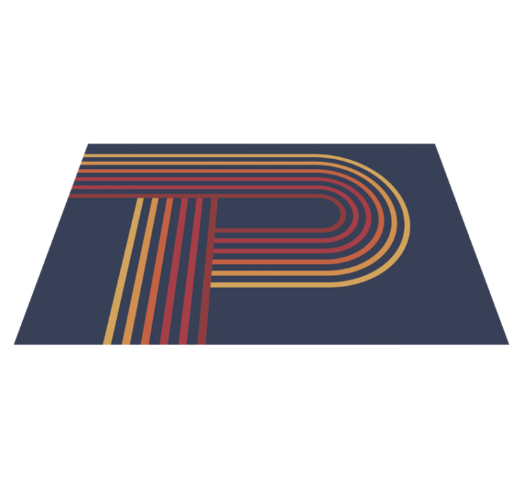 Colorful line overlay geometric vinyl carpet - TenStickers