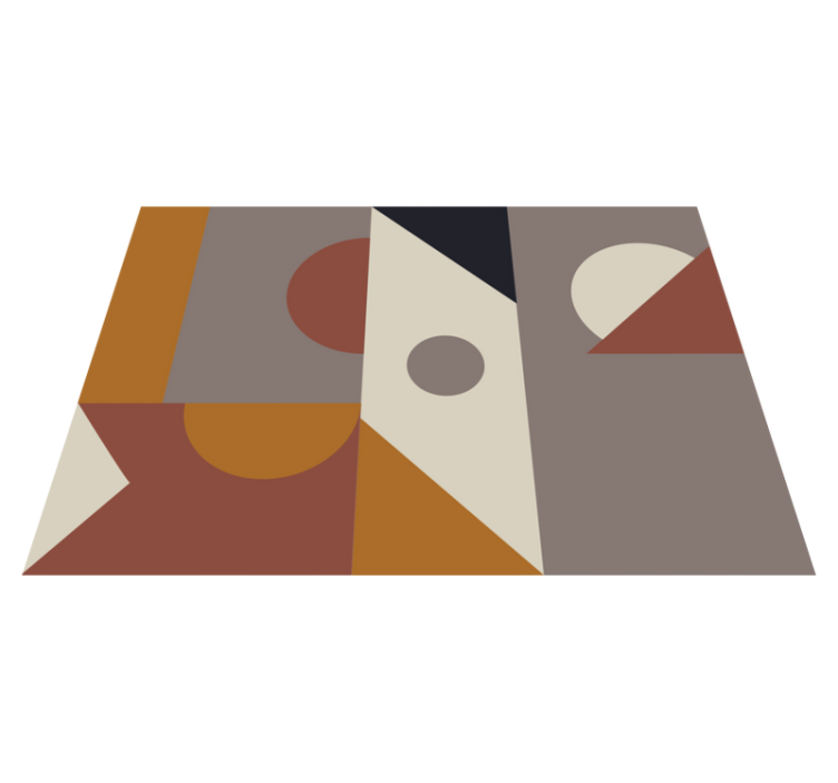 Abstract Geometric Forms modern vinyl carpet - TenStickers