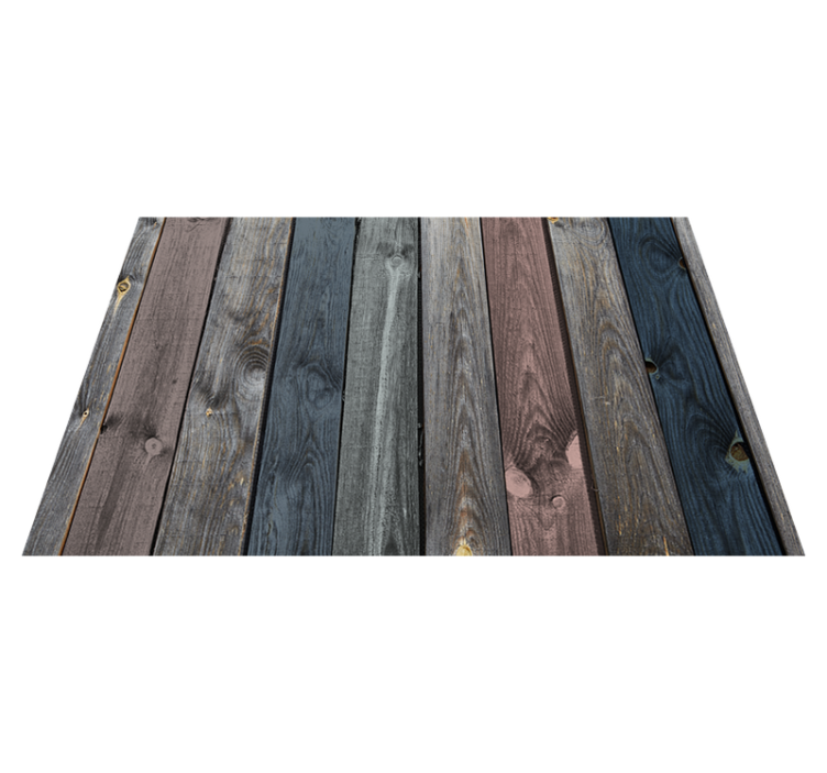 Rustic dark planks wood effect vinyl carpet - TenStickers