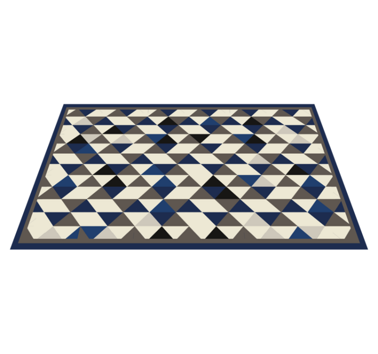 Nordic style geo nordic vinyl rug - TenStickers