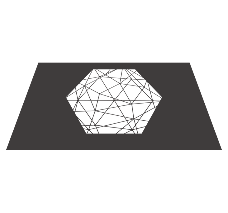 Abstract Hexagonal Pattern geometric vinyl carpet - TenStickers