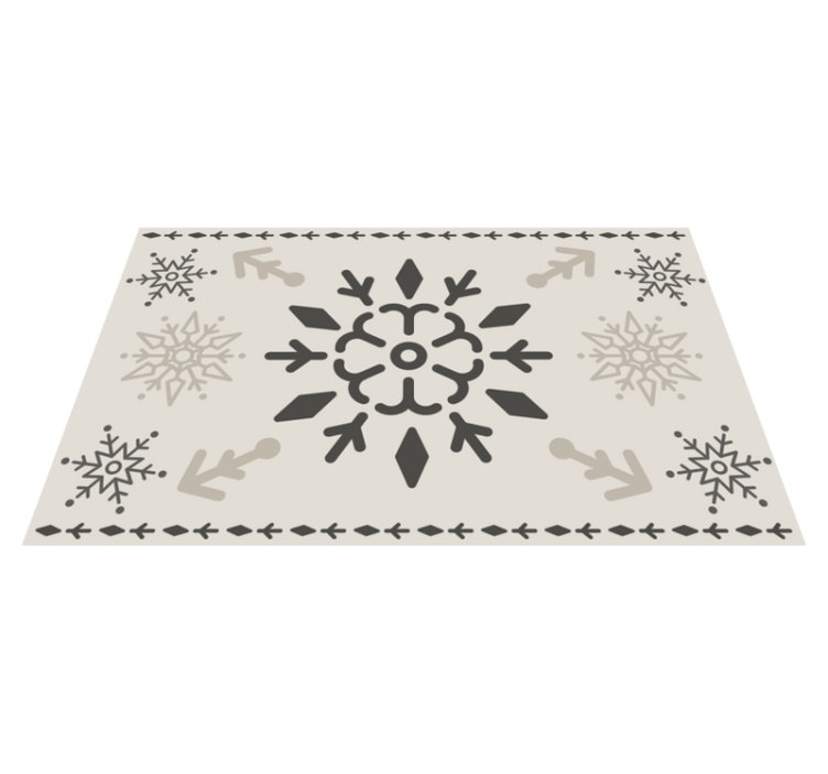 Geometric snowflake pattern Christmas vinyl carpet - TenStickers