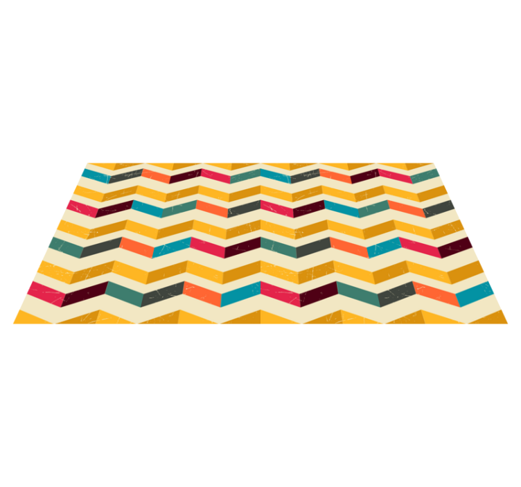 Chevron Color Burst geometric vinyl carpet - TenStickers