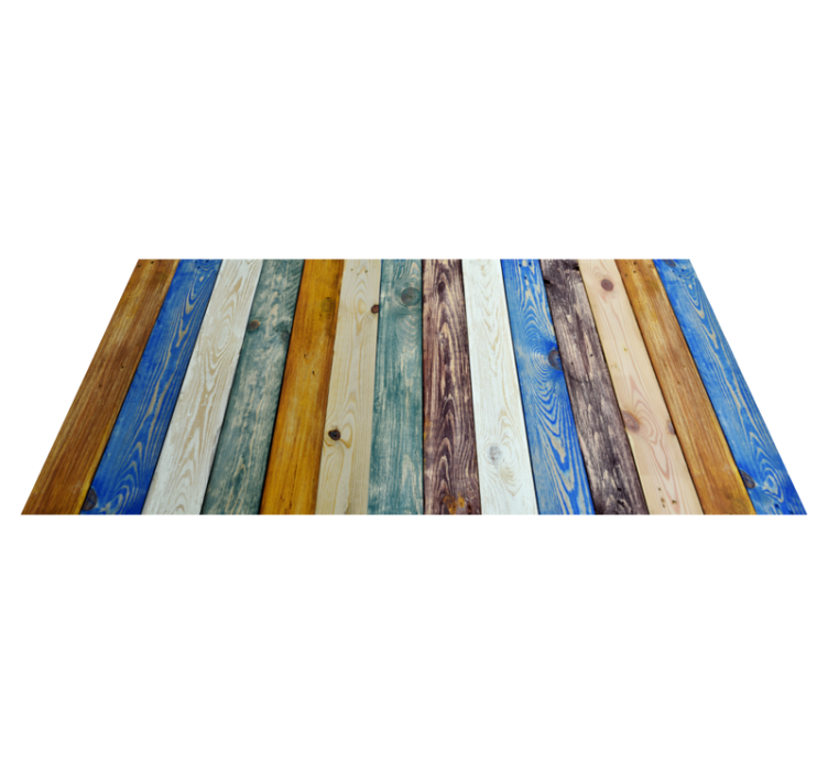 Colorful Planks wood effect vinyl carpet - TenStickers