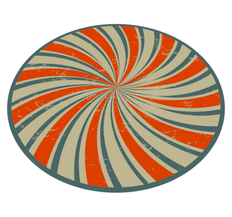 Spiral swirl design vintage vinyl carpet - TenStickers