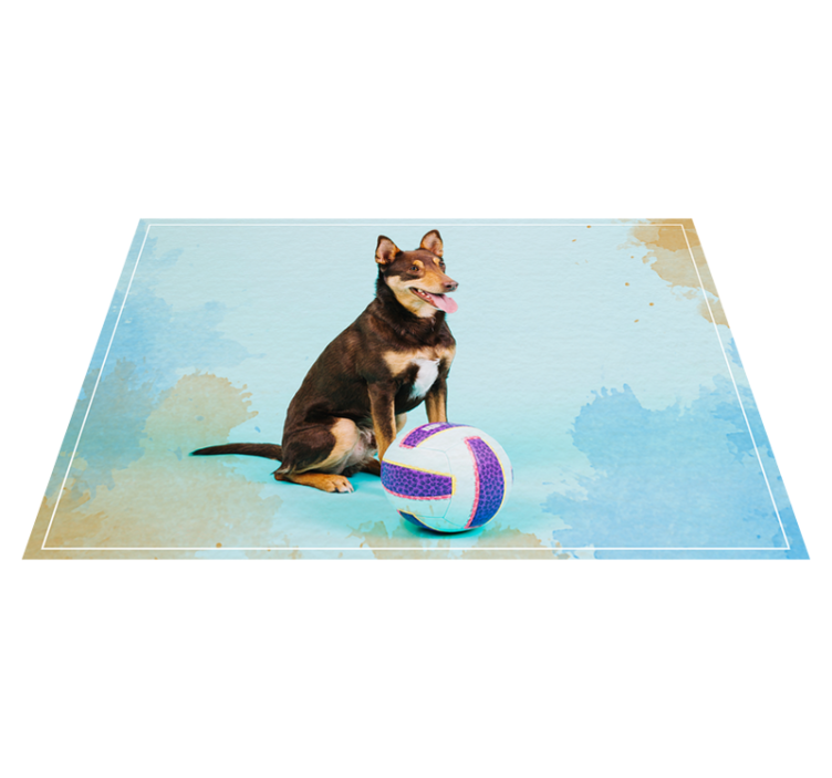 Playful Canine Companion animal vinyl carpet - TenStickers