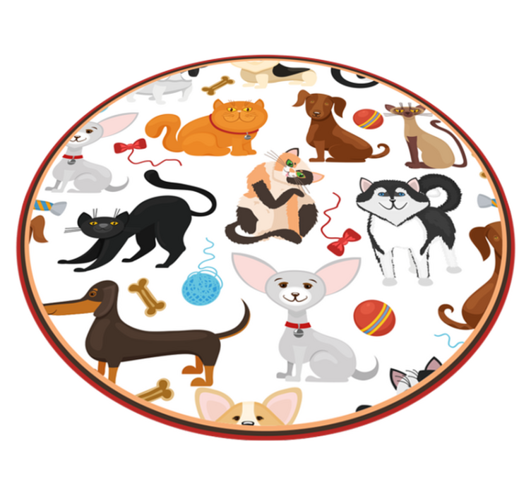 Playful Pets kids vinyl carpet - TenStickers