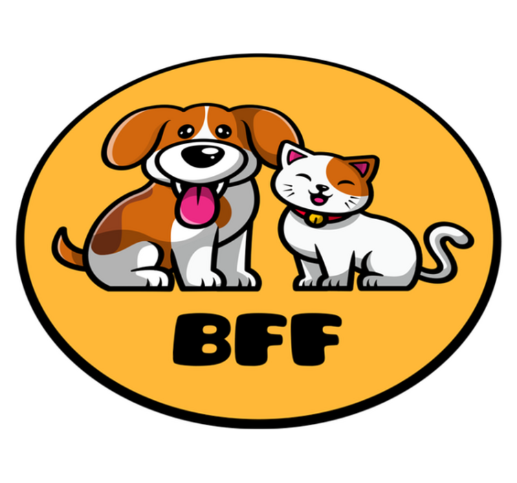 Bff Animal Companions nursery vinyl carpet - TenStickers