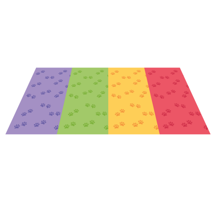 Paw Print Motif kids vinyl carpet - TenStickers