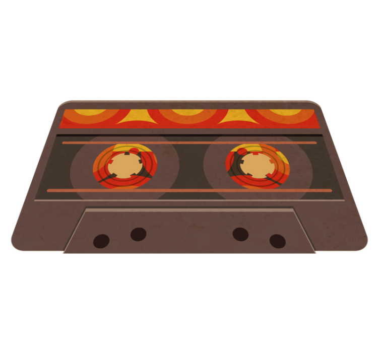 Retro Cassette Illustration modern vinyl carpet - TenStickers