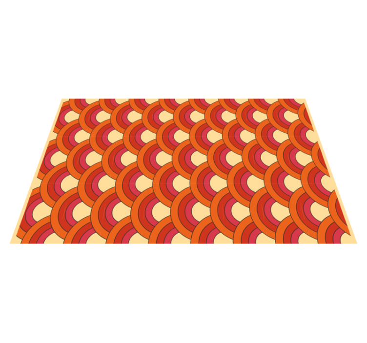 Vibrant Wave Motifs geometric vinyl carpet - TenStickers