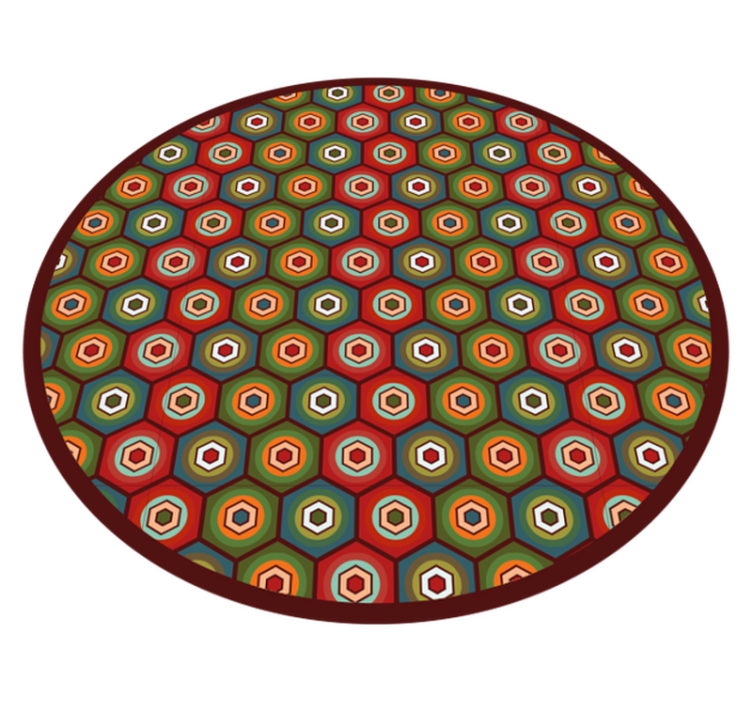 HEXAGONAL COLOR PATTERN geometric vinyl carpet - TenStickers