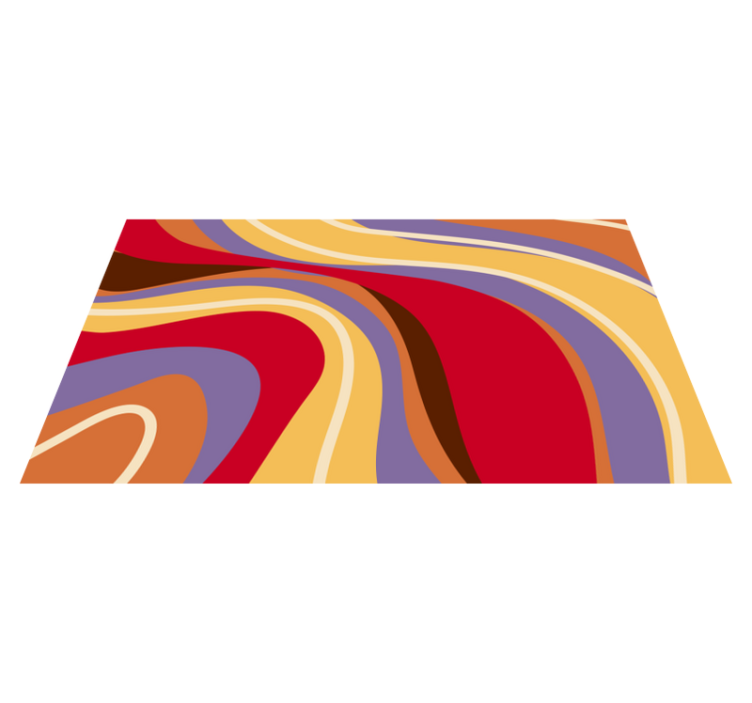 Vibrant Color Waves modern vinyl carpet - TenStickers