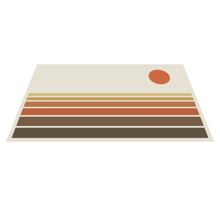 Sunset stripe pattern bedroom vinyl carpet - TenStickers