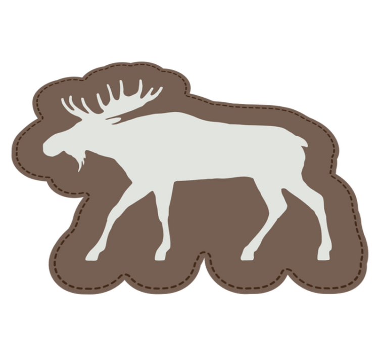 Moose silhouette animal vinyl carpet - TenStickers
