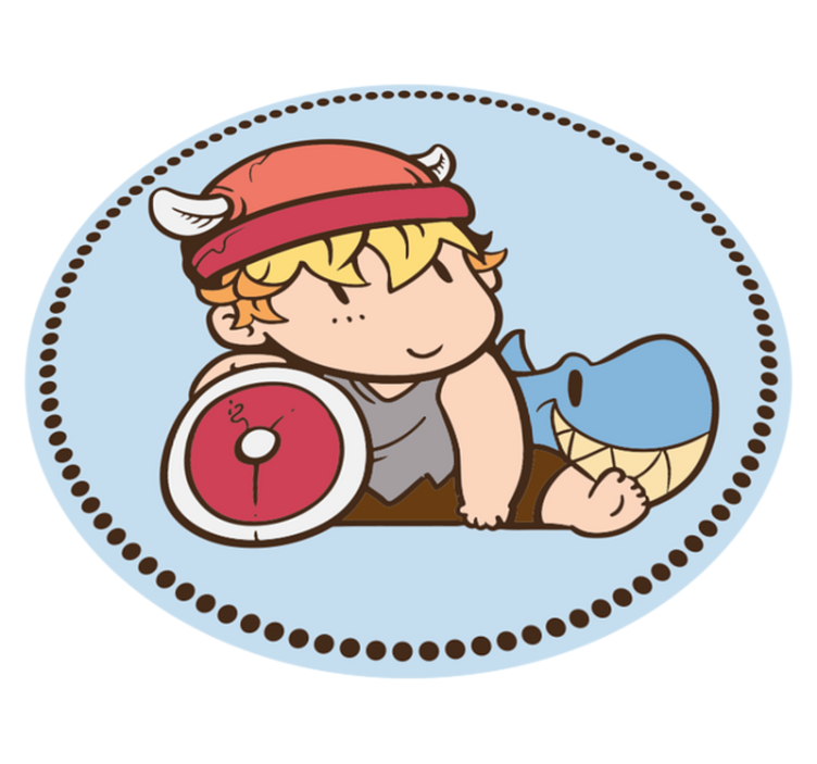 Kid viking warrior kids vinyl carpet - TenStickers