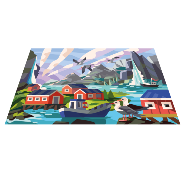 Norwegian coast nature vinyl carpet - TenStickers