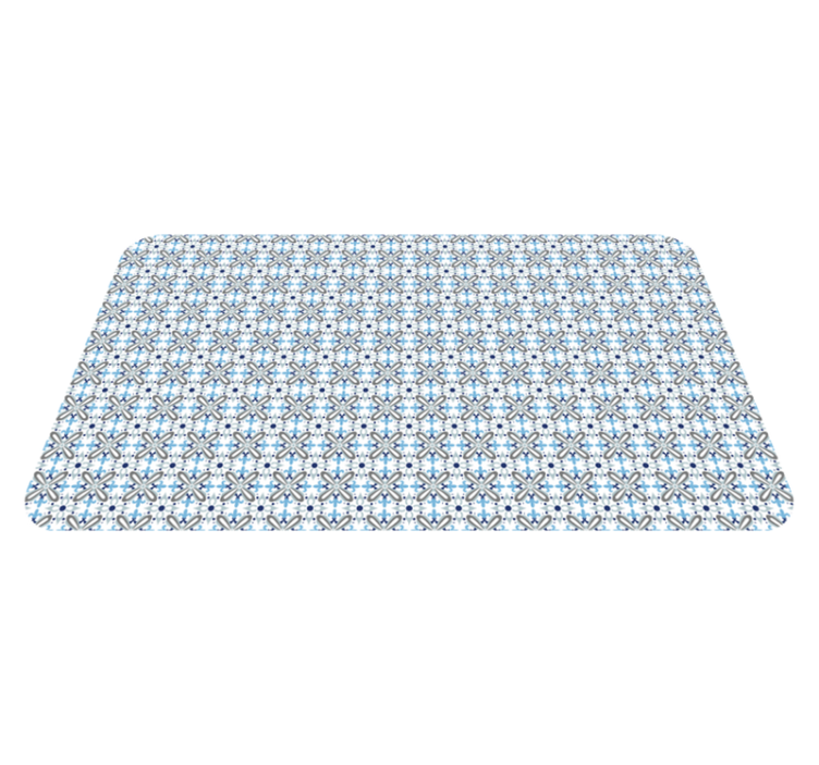 Azure elegant arrangement mosaic vinyl carpet - TenStickers