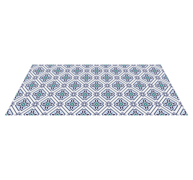 Tiled medallion design living room vinyl carpet - TenStickers
