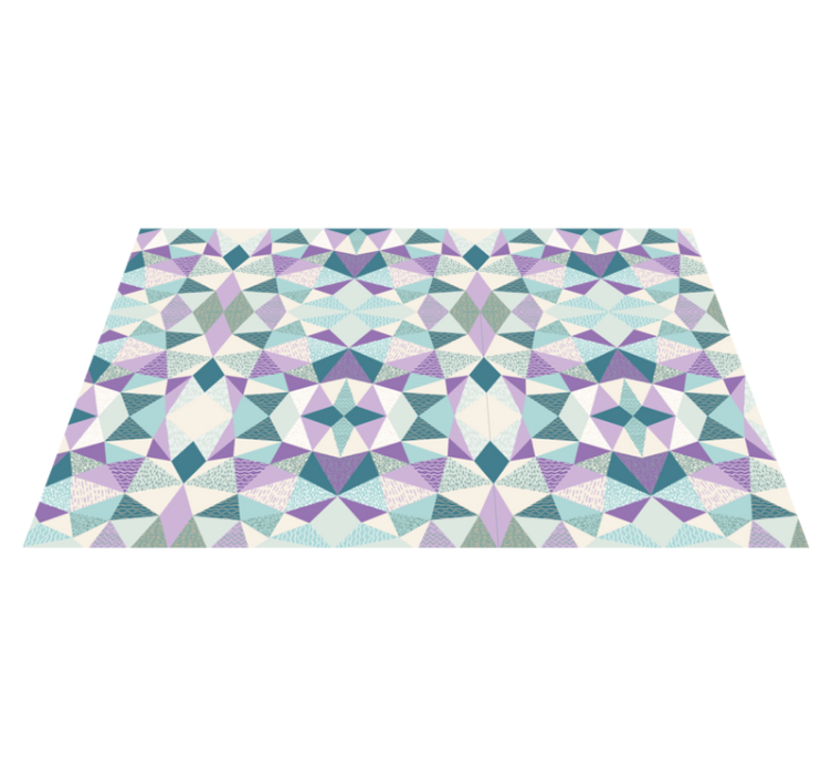 Colorful Geometry geometric vinyl carpet - TenStickers