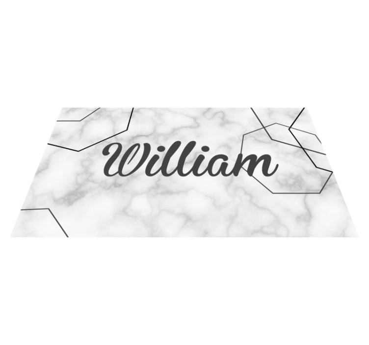 Marble custom name bedroom vinyl carpet - TenStickers