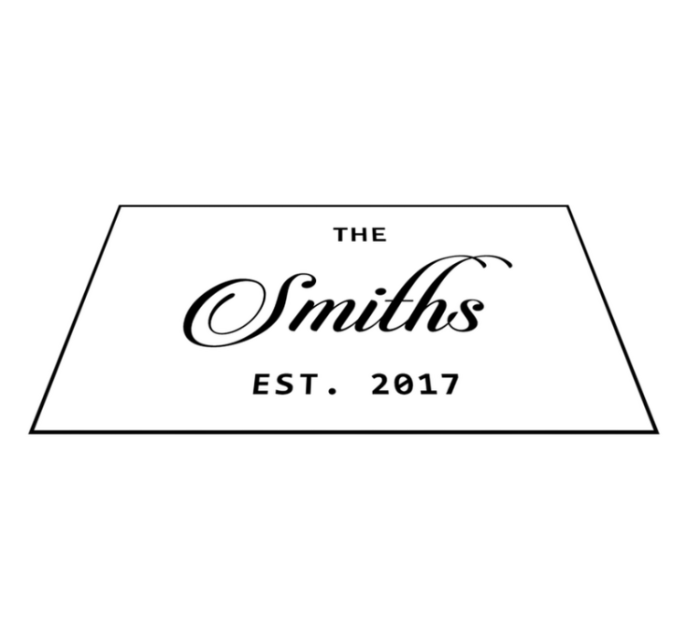 White custom family design entrance hall vinyl carpet - TenStickers