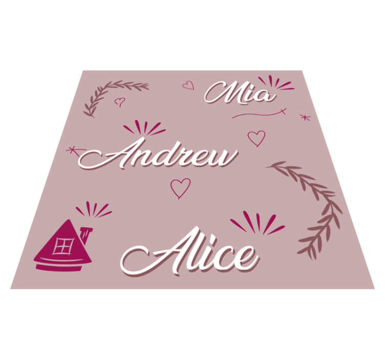 Custom family members entrance hall vinyl carpet - TenStickers
