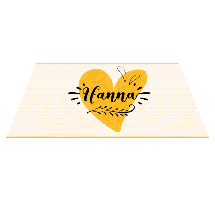 Custom orange heart teen vinyl carpet - TenStickers