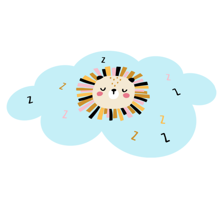 Sleepy Lion Cloud kids vinyl carpet - TenStickers