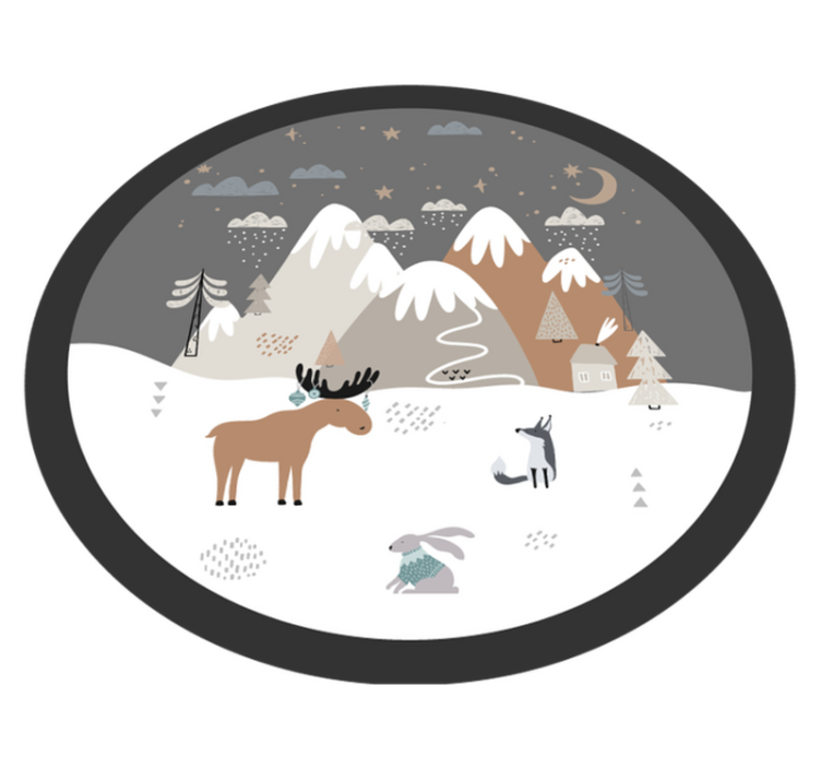 Whimsical Wilderness Scene nursery vinyl carpet - TenStickers