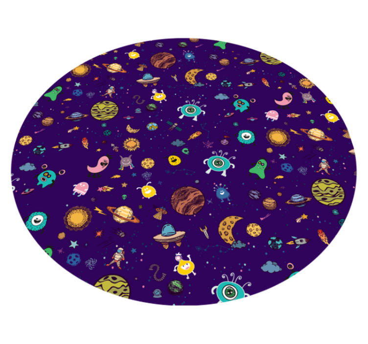 Cosmic Creatures Adventure kids vinyl carpet - TenStickers