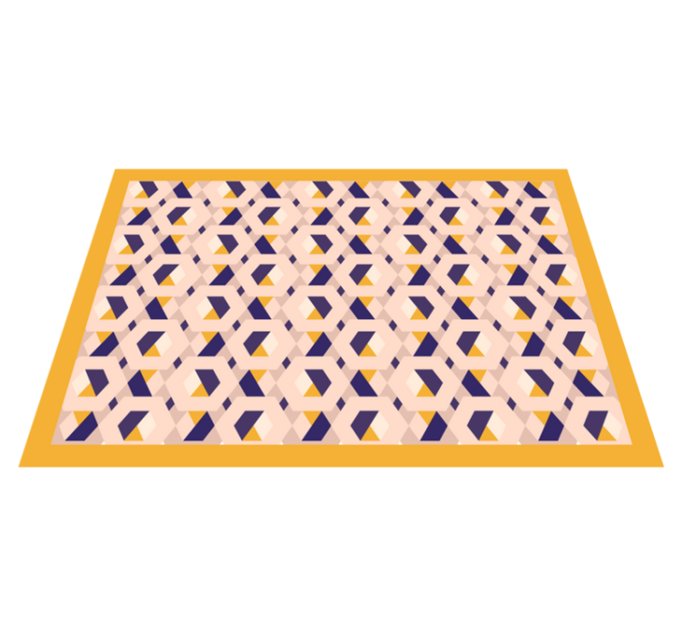 Lively geometric design kitchen vinyl carpet - TenStickers