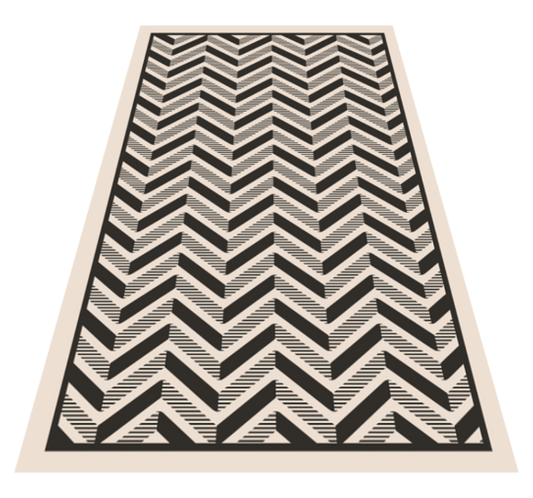 Classic chevron motif geometric vinyl carpet - TenStickers