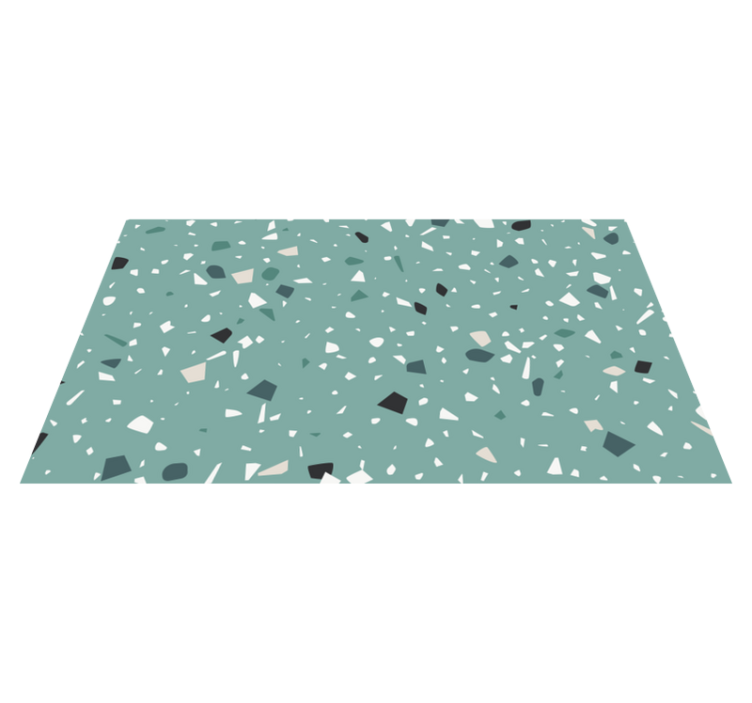 Green terrazzo style stone effect vinyl carpet - TenStickers