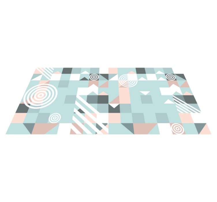 Abstract Motif geometric vinyl carpet - TenStickers