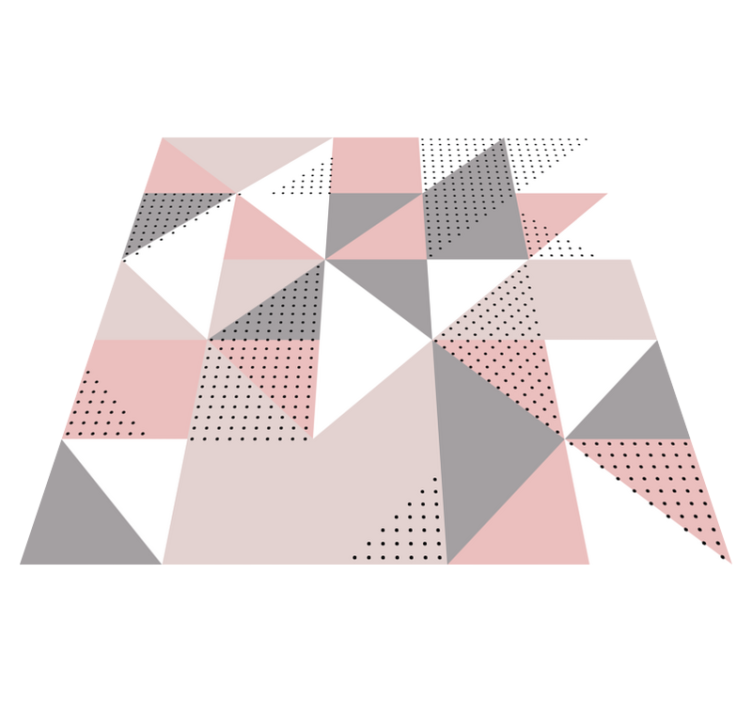 Triangular Color Segments geometric vinyl carpet - TenStickers