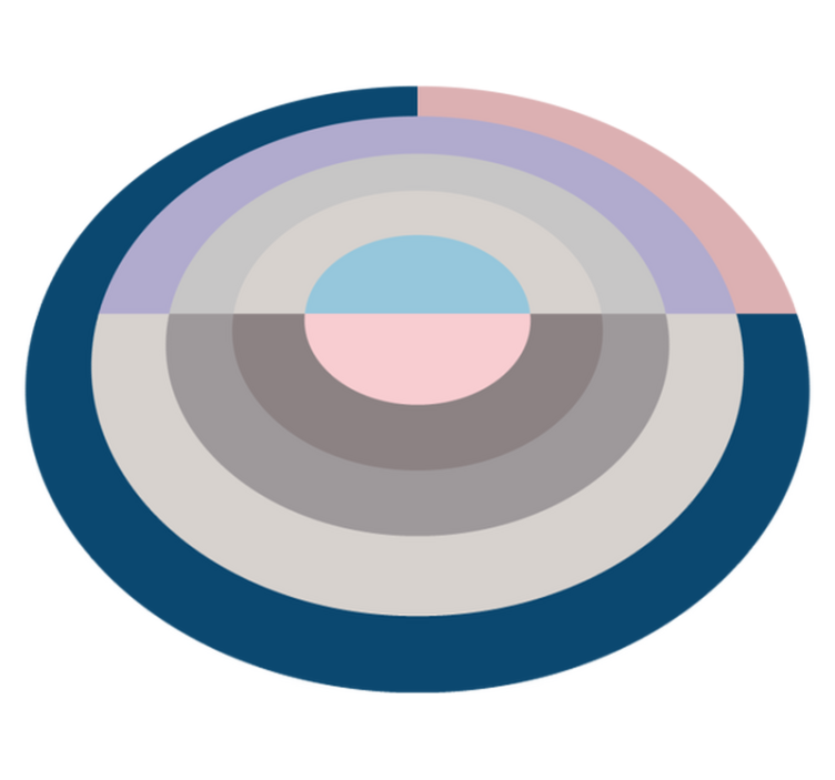 Circular colour palette modern vinyl carpet - TenStickers