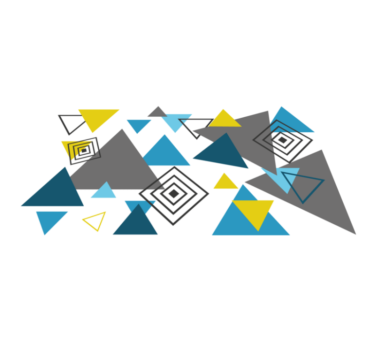 Abstract Triangles Pattern geometric vinyl carpet - TenStickers