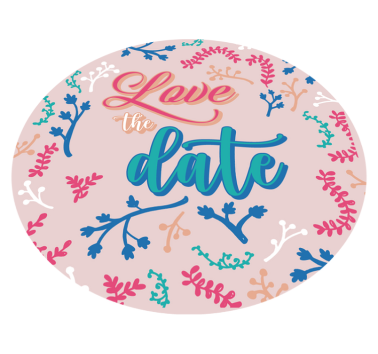 Love The Date custom vinyl carpet - TenStickers