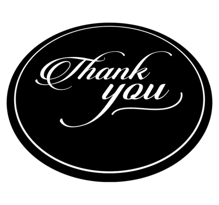 Thank You Note custom vinyl carpet - TenStickers