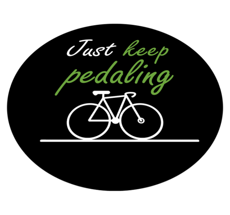 Keep pedaling custom vinyl carpet - TenStickers