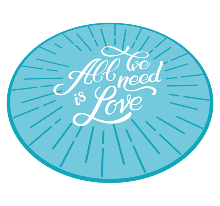 All need is love custom vinyl carpet - TenStickers