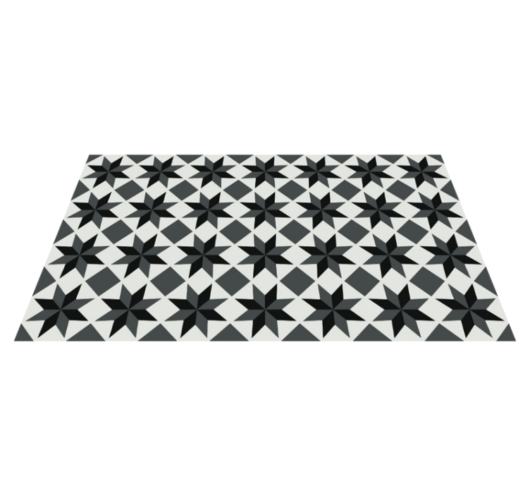 Black stars motif  kitchen vinyl carpet - TenStickers