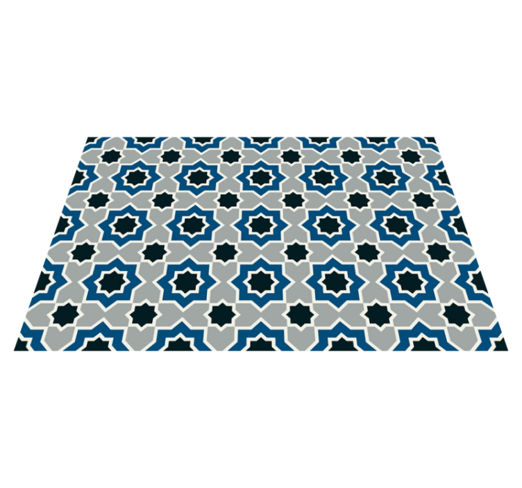 Islamic geometric pattern kitchen vinyl carpet - TenStickers