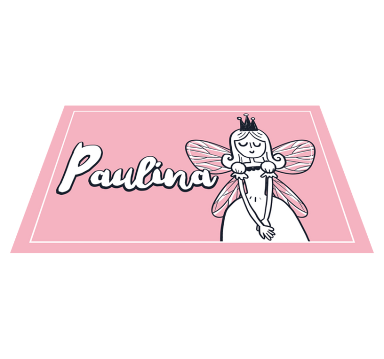 Fairy with name kids vinyl carpet - TenStickers