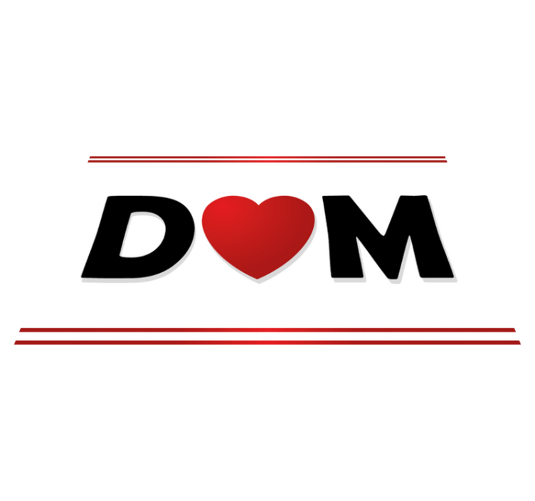 Personalized couple initials custom vinyl carpet - TenStickers