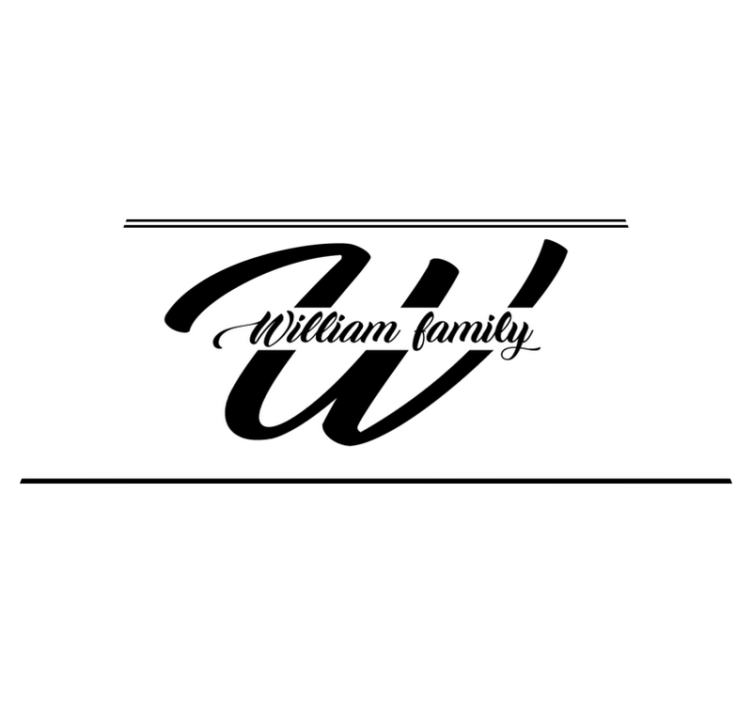 Family initial and name entrance hall vinyl carpet - TenStickers